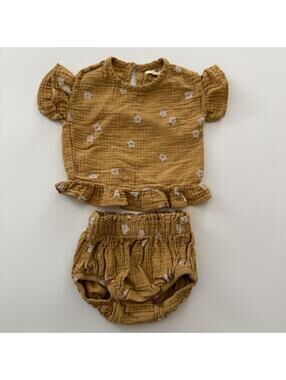 0-3m Muslin Floral Set